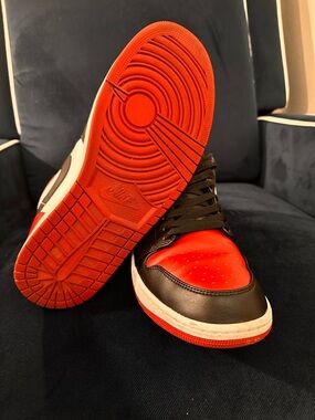 Jordan Air Jordan 1 Low Bred Toe 553558-612 Gym Red Black White Men's 2021